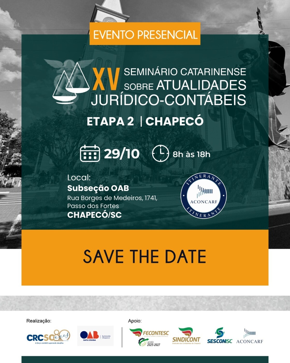 XV Seminário Catarinense sobre Atualidades Jurídico-Contábeis - Etapa 2